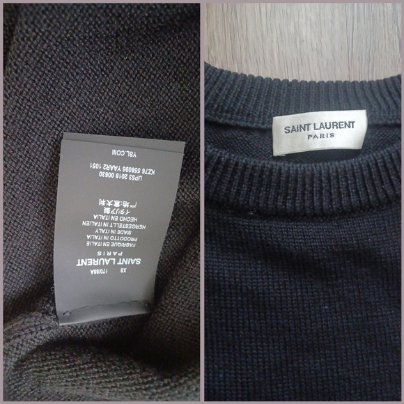 NWOT Authentic Saint Laurent Black Sweater - Picture 6 of 7